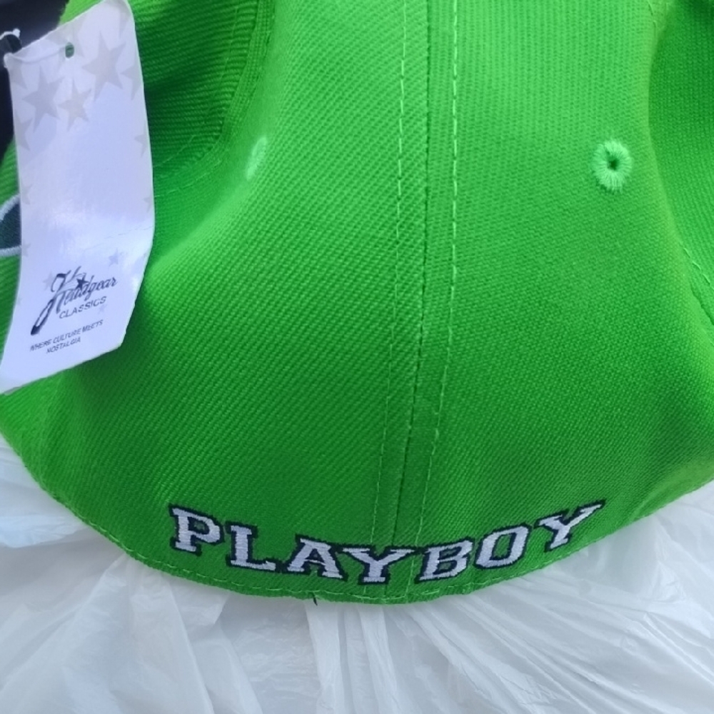 PLAYBOY Vibrant Green and Navy Cap - Picture 2 of 5